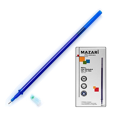 Стержень пиши-стирай синий Mazari 0,5мм игольч. M-7922C-70