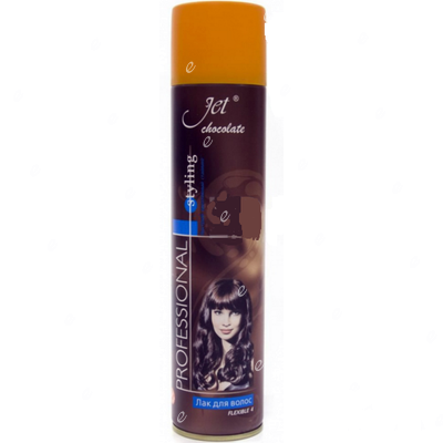 Лак для волос JET chocolate 300мл ультра с/ф Flexible 4