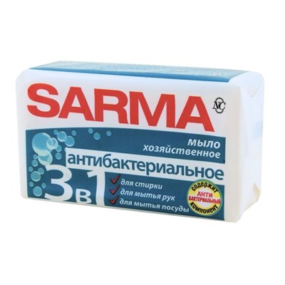 Мыло хозяйственное НК 140г Сарма антибактериальное