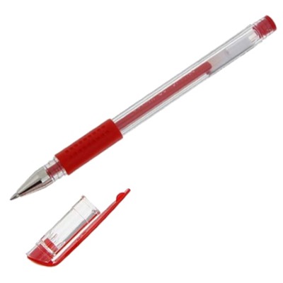 Ручка гелевая красная Basir 0,5мм 1266 по 12шт