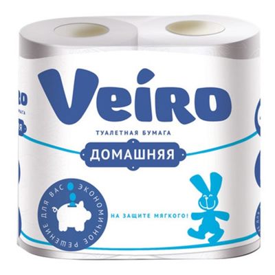 Туалетная бумага Veiro Домашняя 4шт 2сл