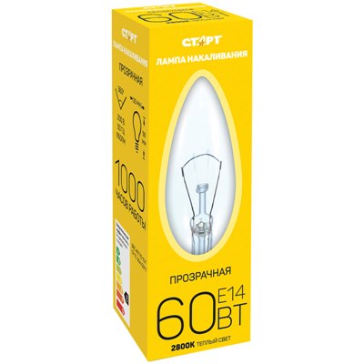 Лампа накал Старт Е14 60Вт (без обмена)