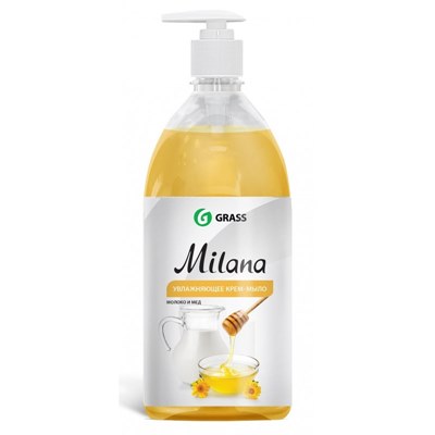 Мыло-крем жидкое Milana 1000мл Молоко и мед GRASS