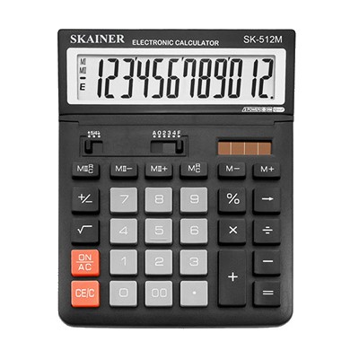 Калькулятор Skainer 12-разрядный 146*197*27/53мм SK-512M