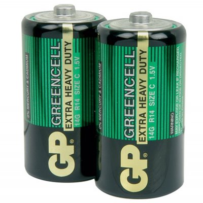 Батарейка средняя GP R14 Гринсилл, цена за 1шт