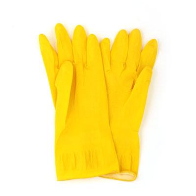 Перчатки хозяйственные резиновые желтые Vetta M 447-005